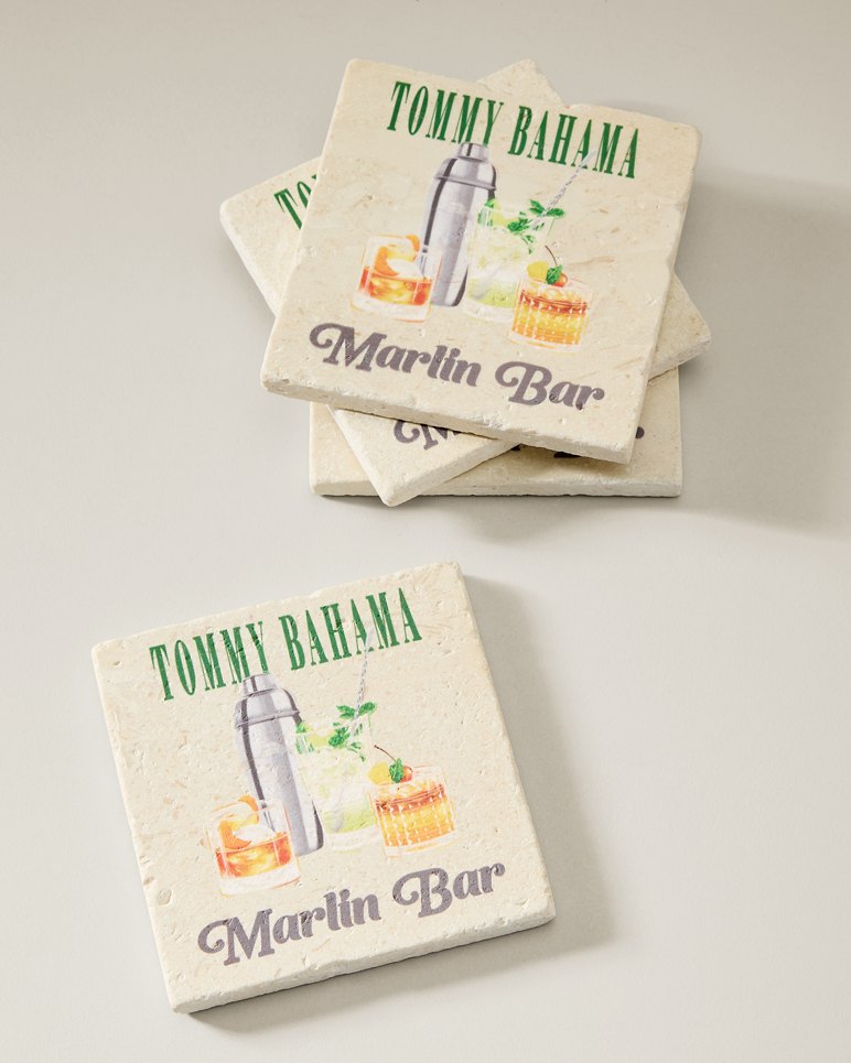 MARLIN BAR 4PK COASTER SET