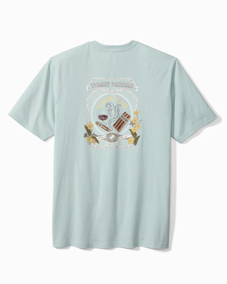 Big & Tall Cigar Club Graphic T-Shirt - Sterling Blue