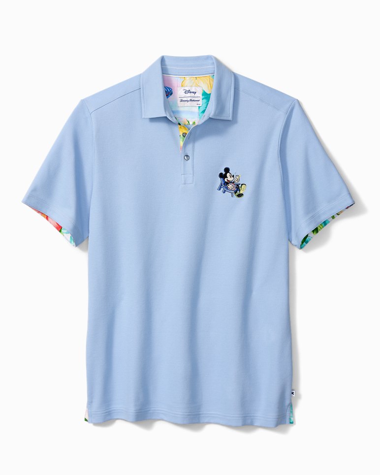 Big & Tall Poolside Party Five o'Clock Polo - Light Sky