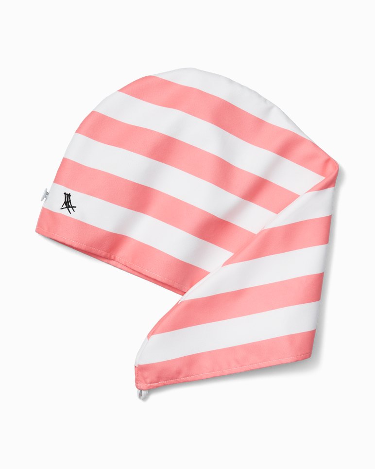 Cabana Stripe Quick Dry Hair Wrap - Pink Multi