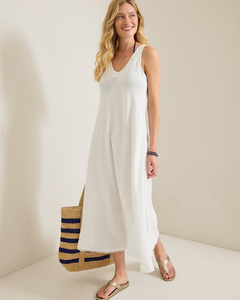 ST. LUCIA BIAS CUT TANK DRESS