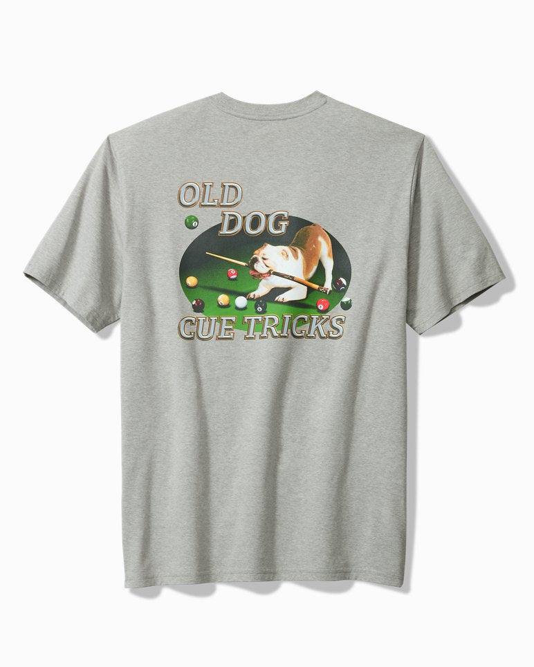 Old Dogs, Cue Tricks Graphic Pocket T-Shirt - Grey Heather