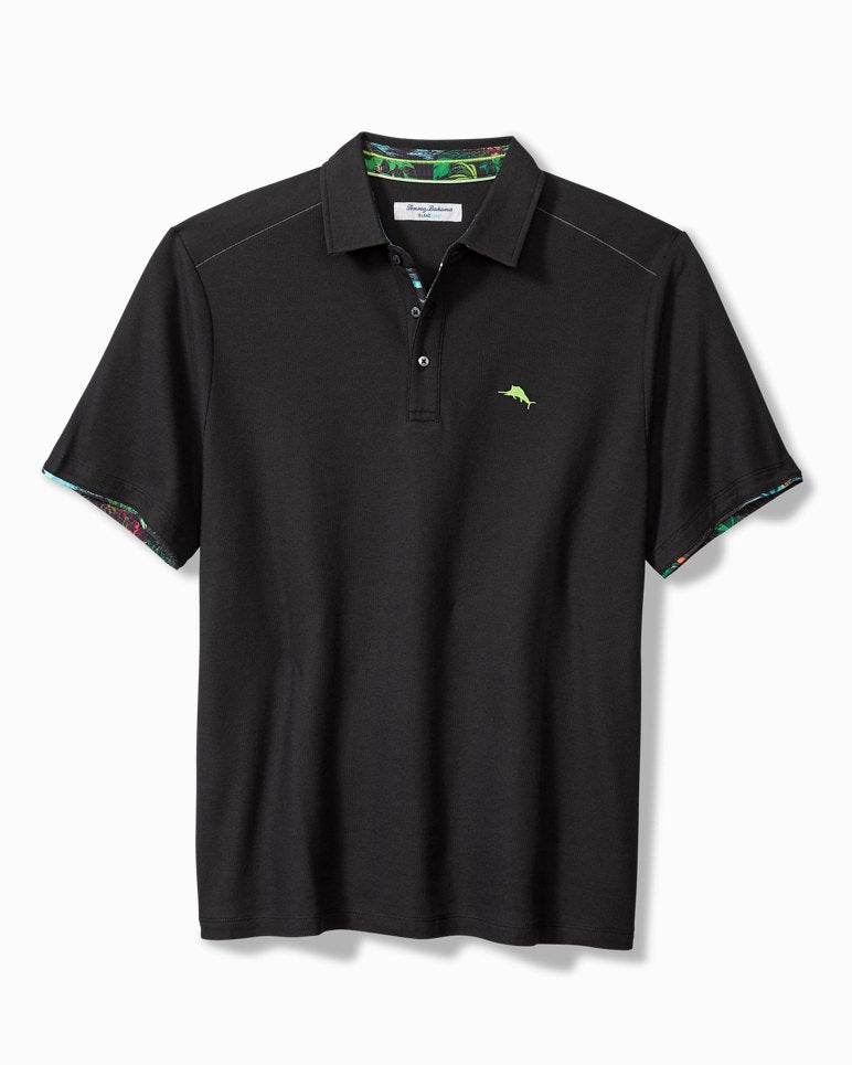 Neon Shores Five O'Clock IslandZone® Polo - Black