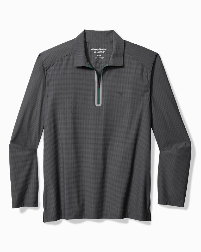 PEBBLE COAST ZIP POLO LS