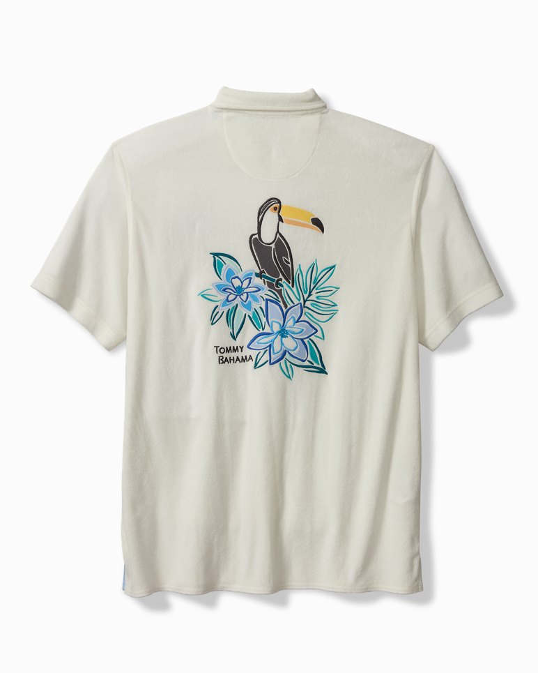 Poolside Toucan Terry Camp Shirt - Continental