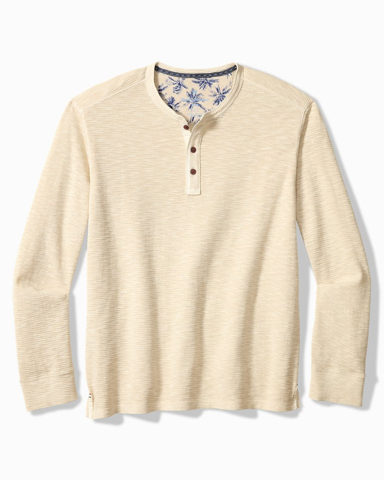 Port Oasis Long-Sleeve Henley - Abalone