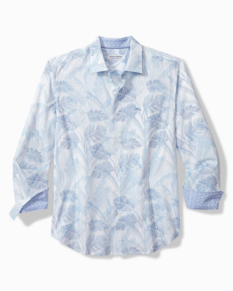 Sarasota Stretch Misty Fronds IslandZone® Shirt - Dew Drop