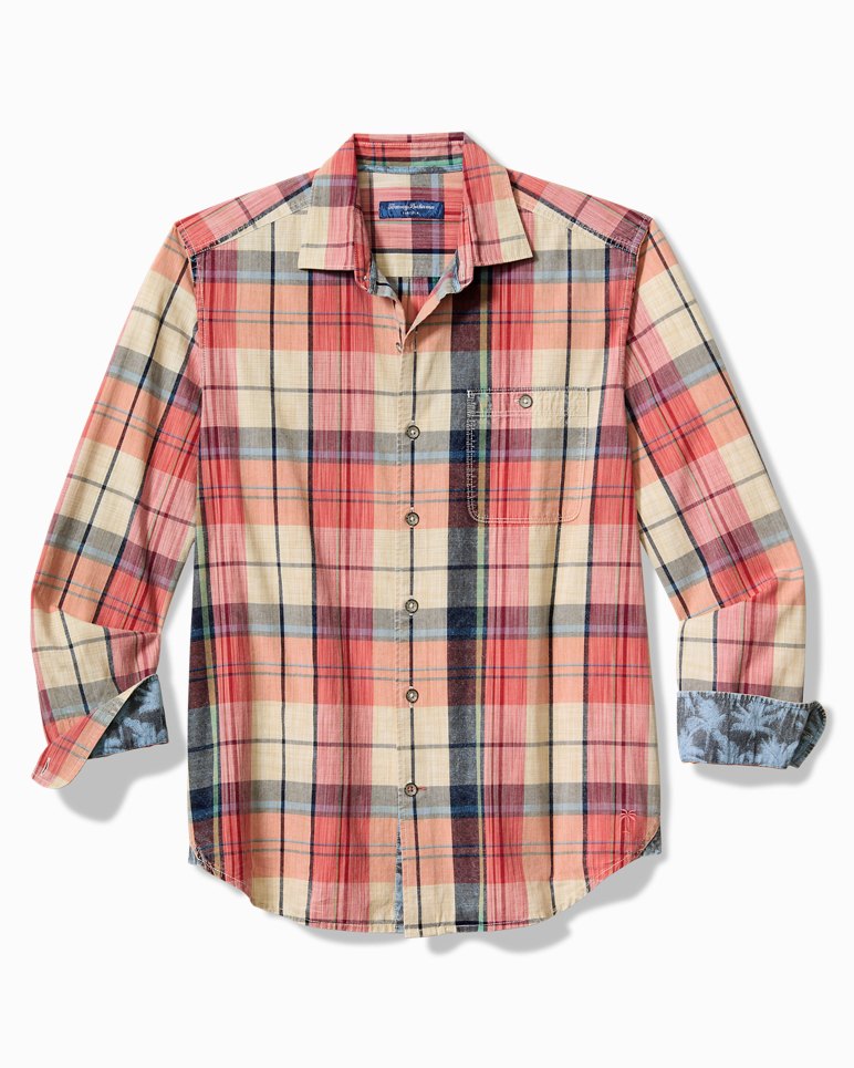 Sunwash Check Long-Sleeve Shirt - Radish