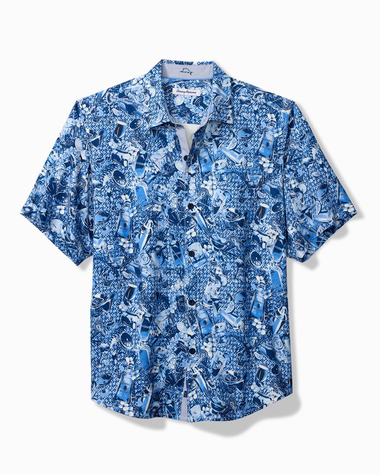 Island Mixer Silk Camp Shirt - Mountain Bluebell