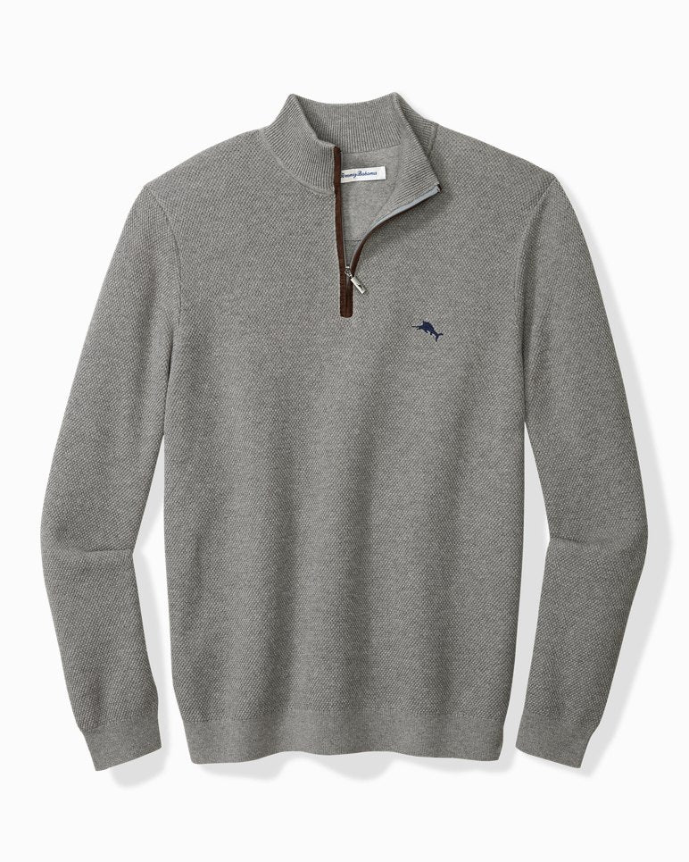 Marlin Luxe Half-Zip Sweater - Carbon Grey Heather