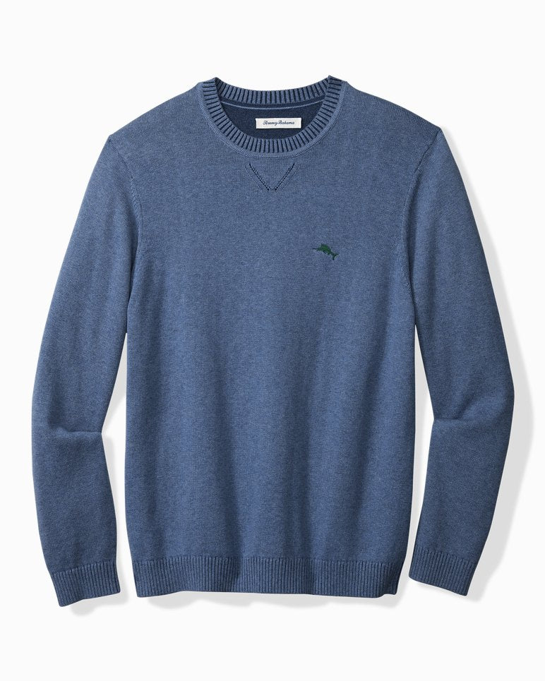 Marlin Luxe Crew Sweater - Dutch Blue Hthr