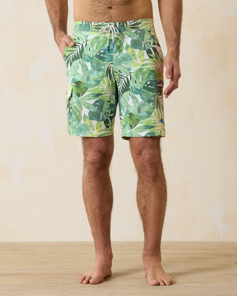 Baja Palma Fresca 9-Inch Boardshorts - Dark Monstera