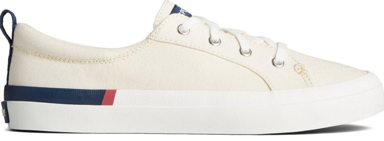 Women's Sperry Crest Vibe Stripes Canvas Sneaker Off-White