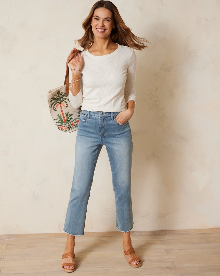 Boracay Indigo High-Rise Kick Flare Jeans - Light Vista Wash