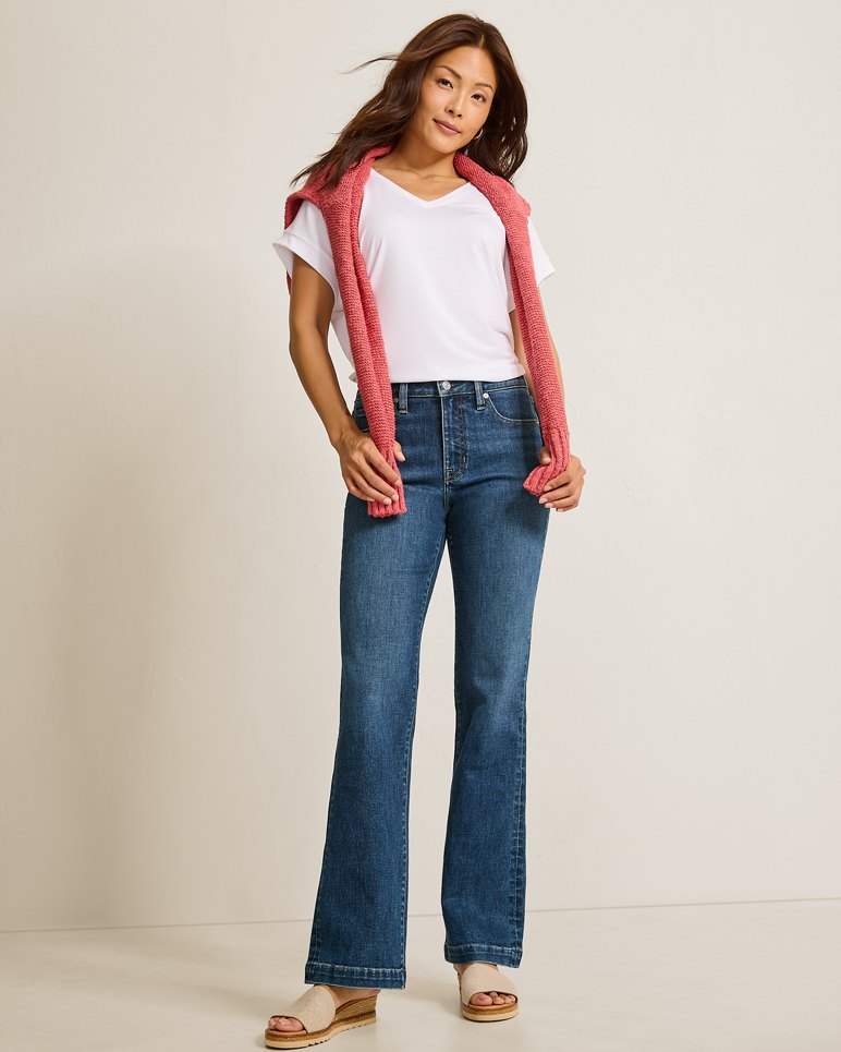 Mid-Rise Flare Jeans - Palma Beach Wash