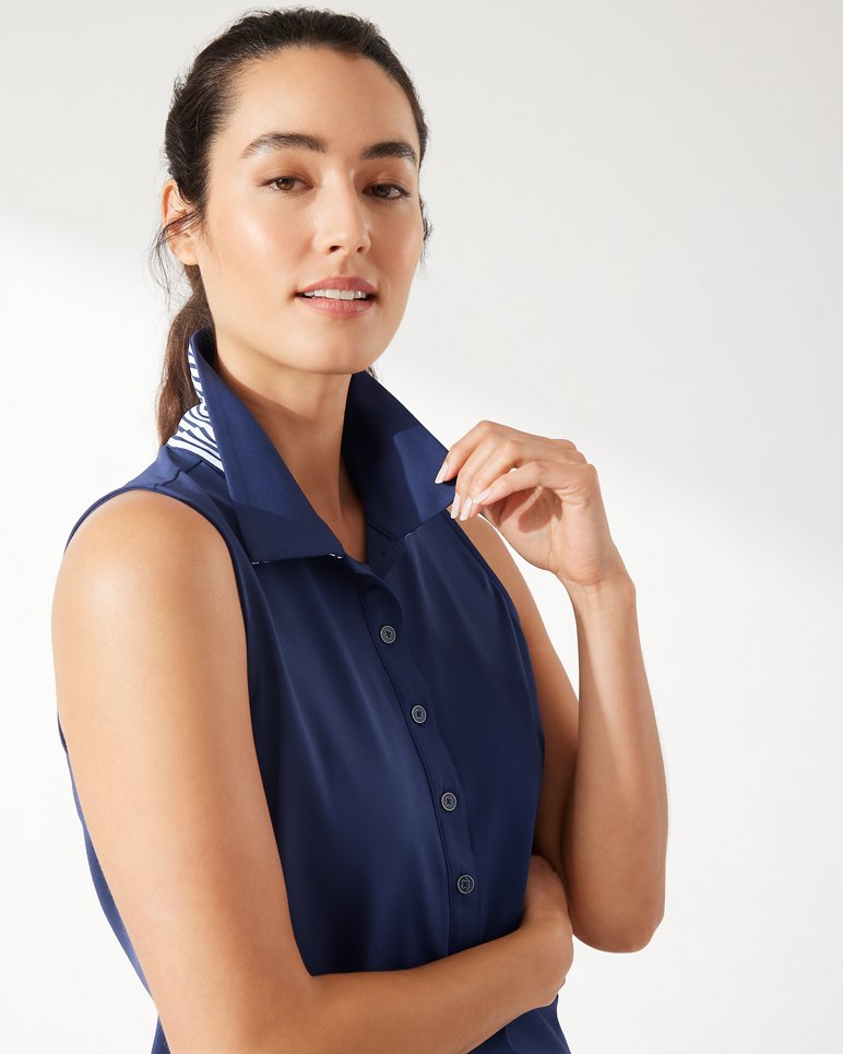 Aubrey IslandZone® Sleeveless Polo - Island Navy