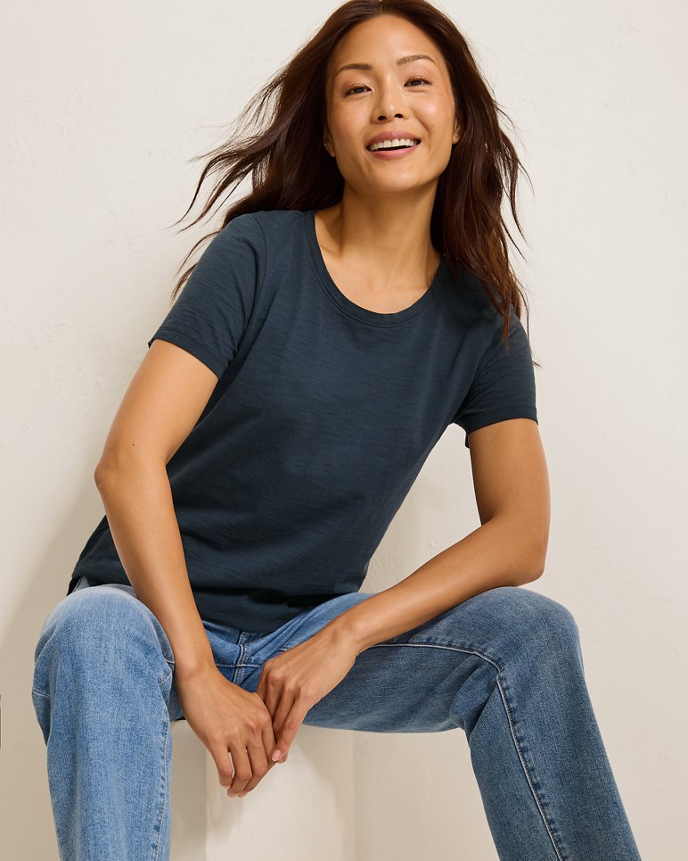 INDIGO PALMS PIGMENT DYED TEE