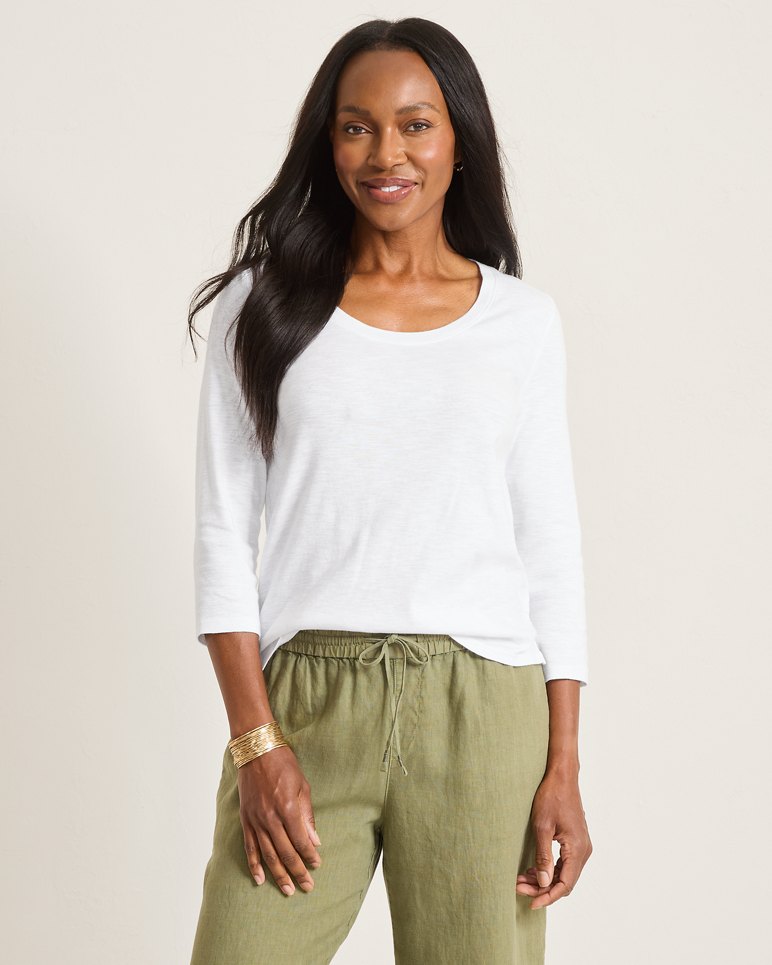 ASHBY ISLES RIB 3/4 SLV SCOOP