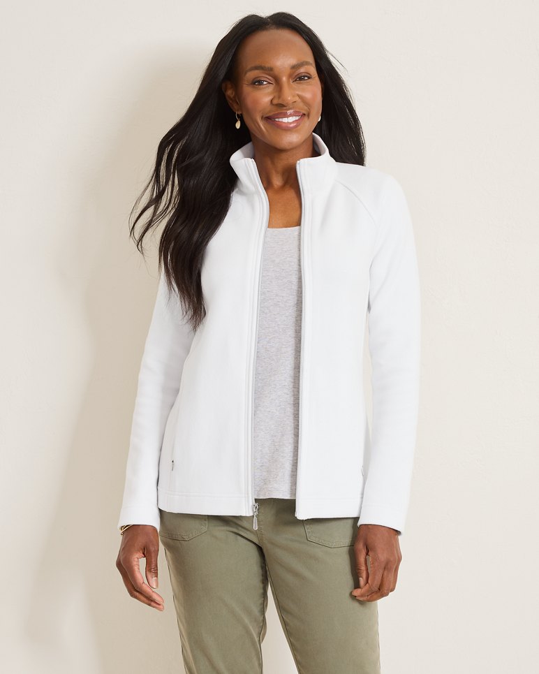 Aruba Full-Zip Sweatshirt - White