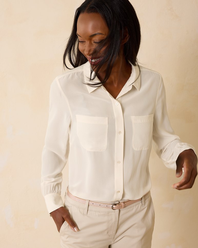 Yara Cove Long Sleeve Silk Shirt