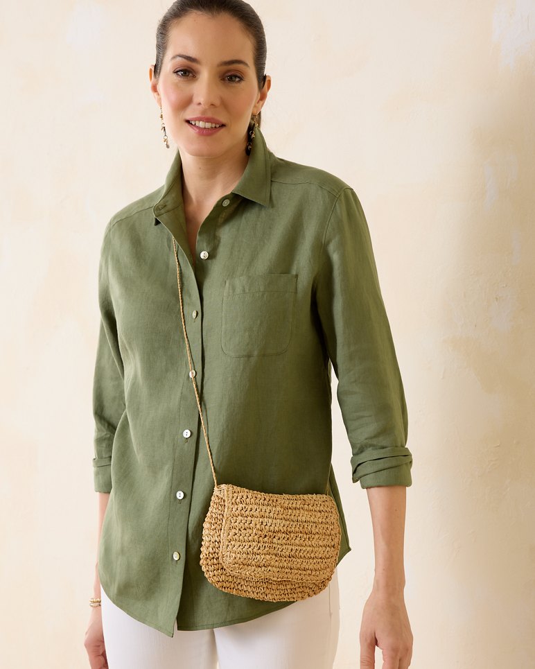 Coastalina Relaxed Long Sleeve Linen Shirt