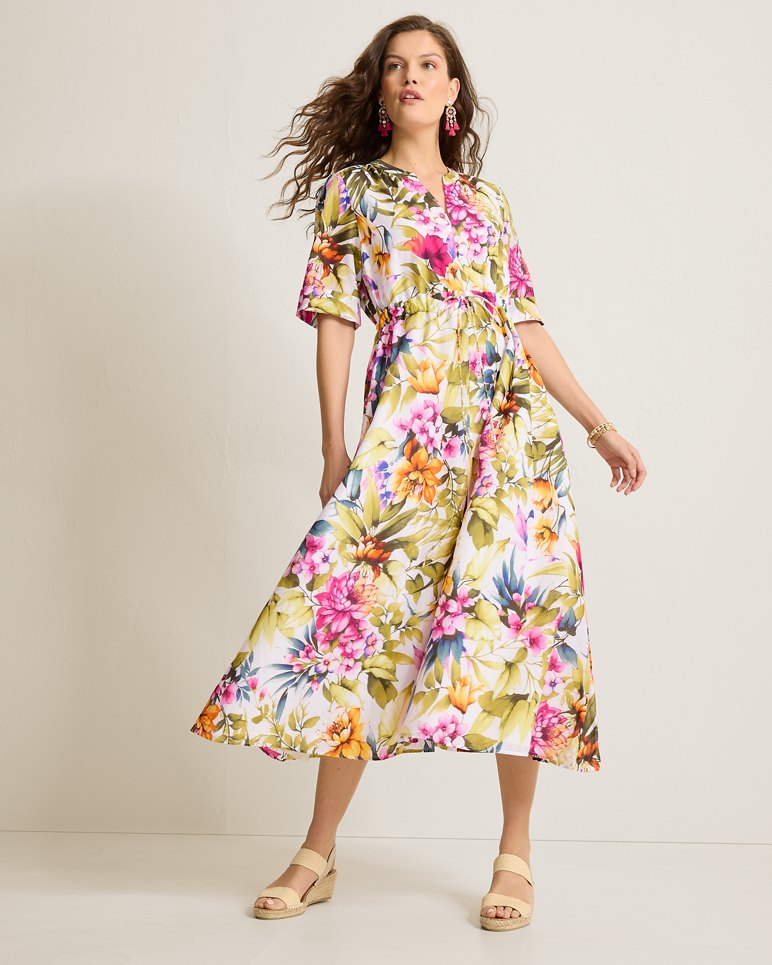 VERDE BLOOMS SLV MAXI DRESS