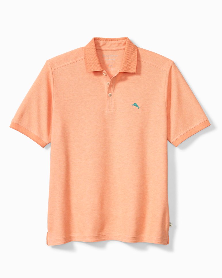 The Emfielder IslandZone® Polo - Peach Melt Hthr