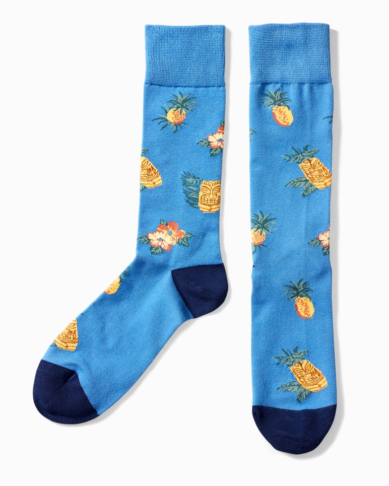 Tropical Tiki Socks - Buccaneer Blue