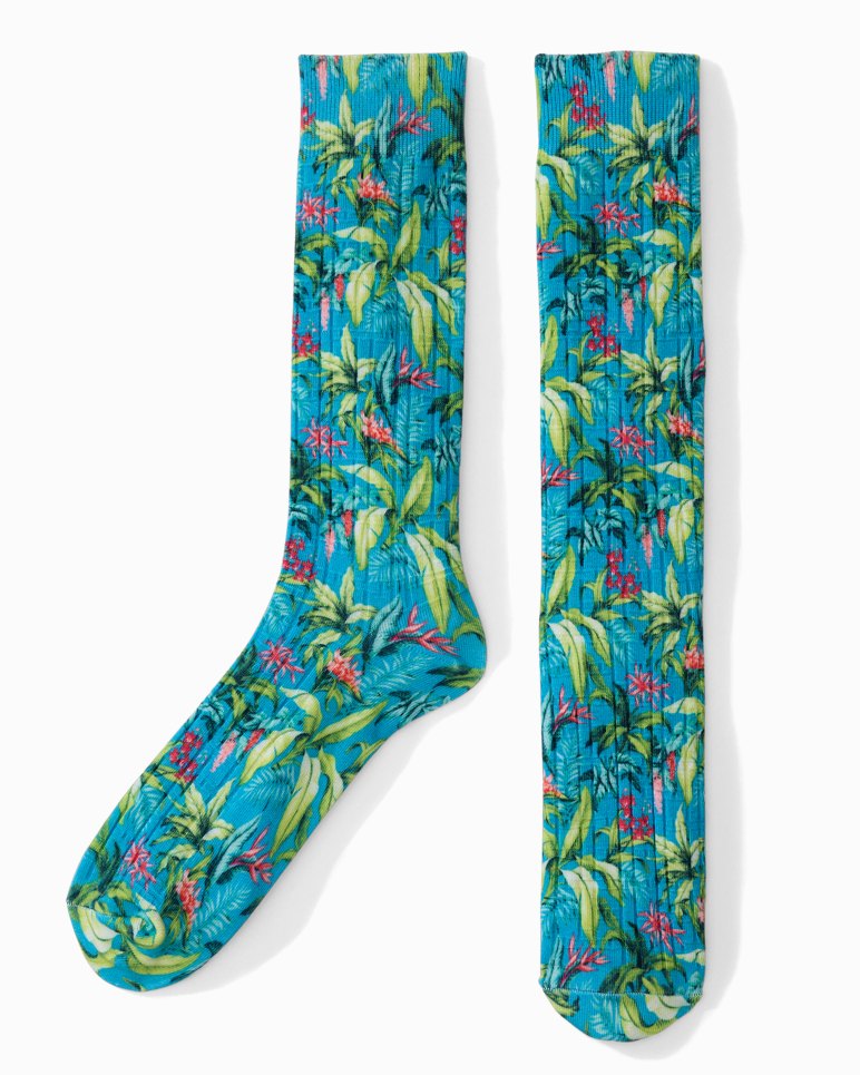 Birds in Bloom Socks - Blue Danube