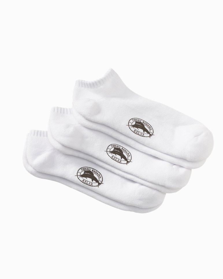 Relax Marlin Athletic Liner Socks - 3-Pack - White