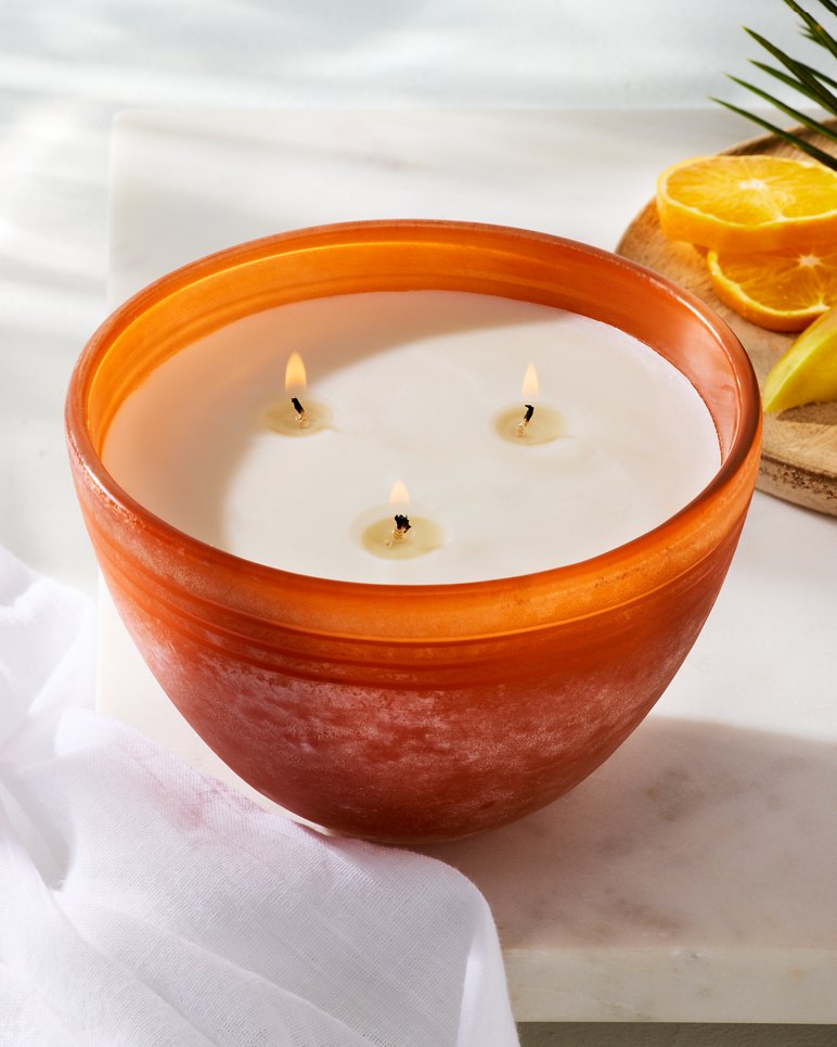 Maui Mango 19-oz. Beach Glass Candle - Maui Mango