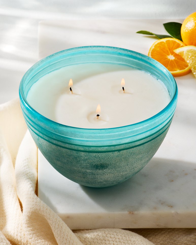 Coconut Oasis 19-oz. Beach Glass Candle - Coconut Oasis