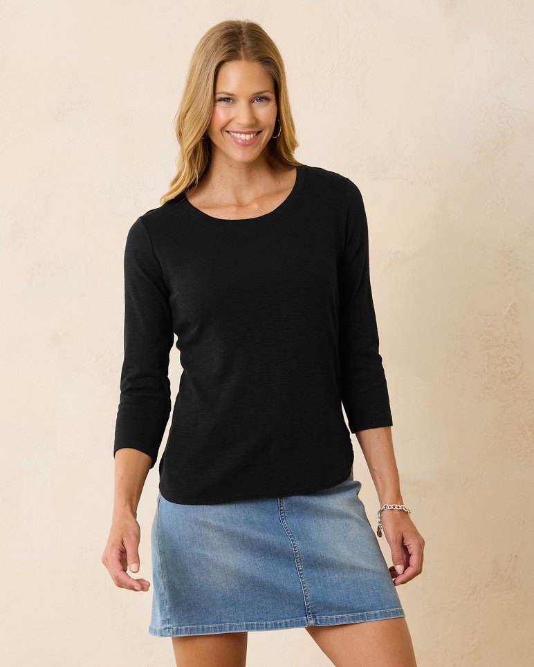 Ashby Isles Rib 3/4 Sleeve T-Shirt