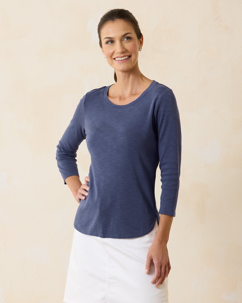Ashby Isles Rib 3/4 Sleeve T-Shirt