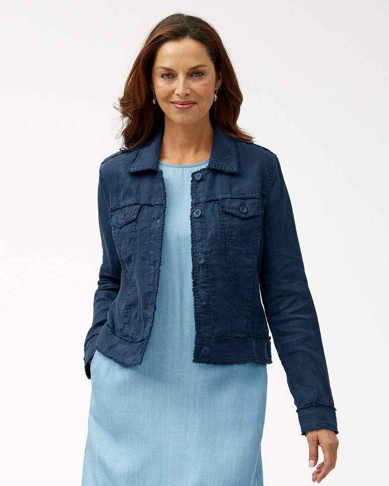 TWO PALMS RAW EDGE JACKET - OCEAN DEEP